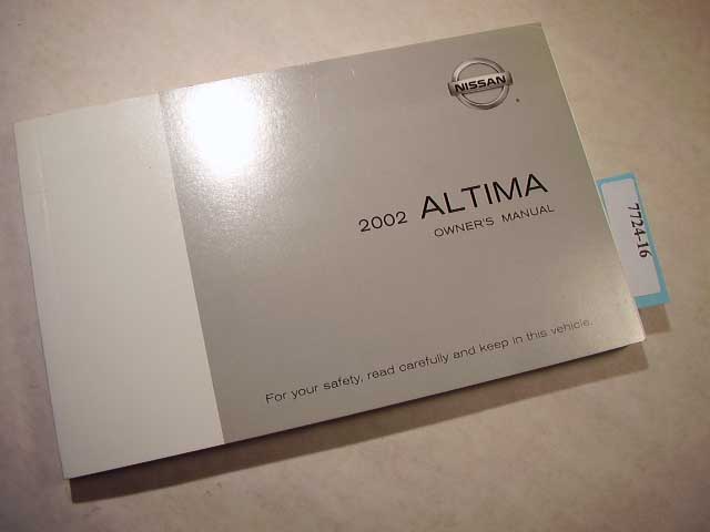 2002 Nissan Altima Owners Manual