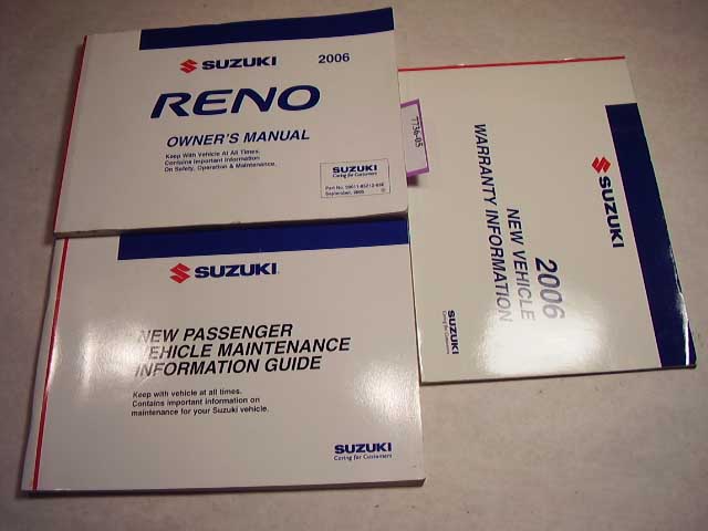 2006 Suzuki Reno Owners Manual