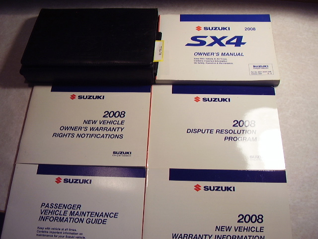 2008 Suzuki SX-4 Owners Manual